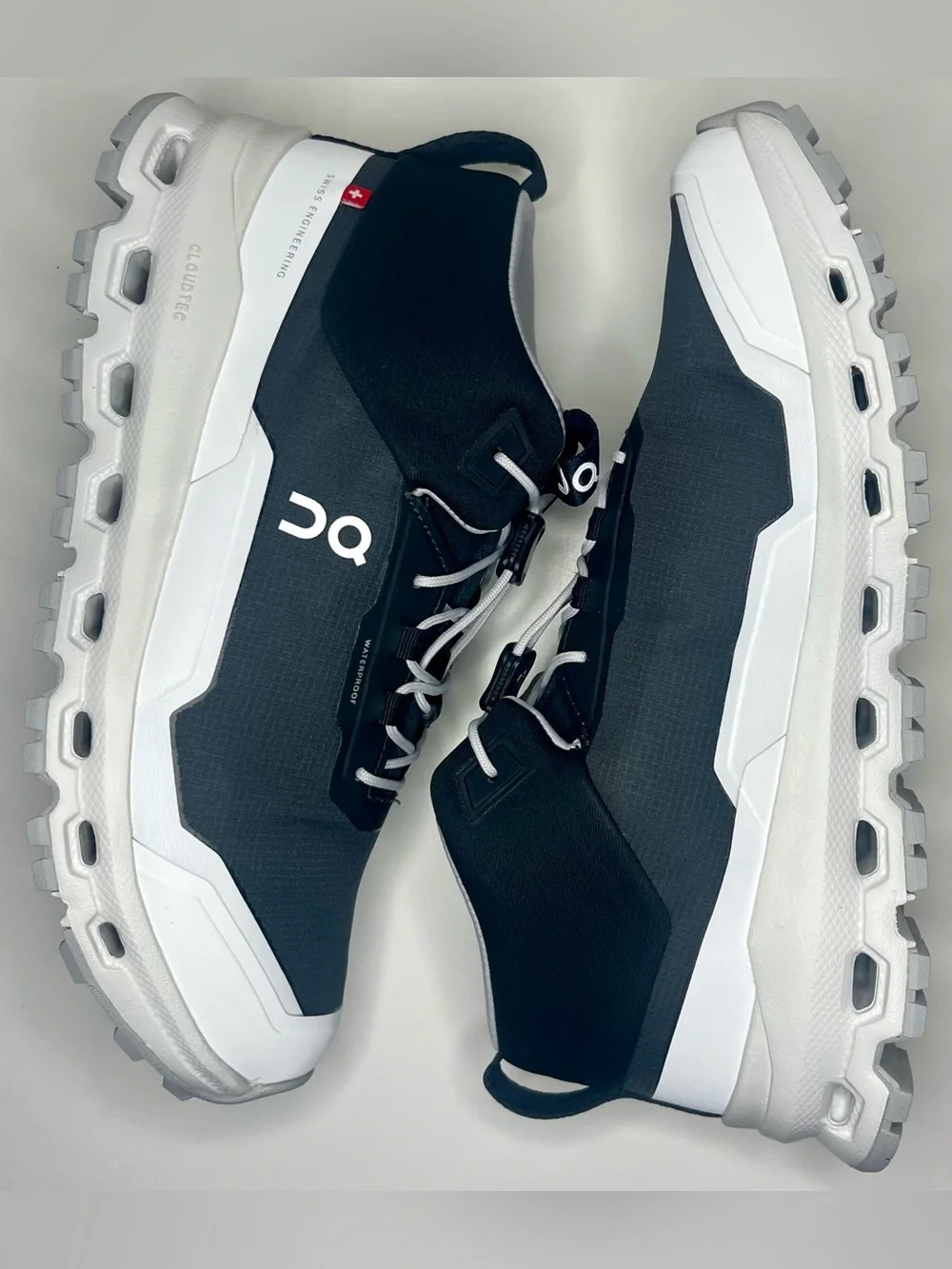On Running Cloudrock Waterproof Kids Hiking Shoes - Black & White